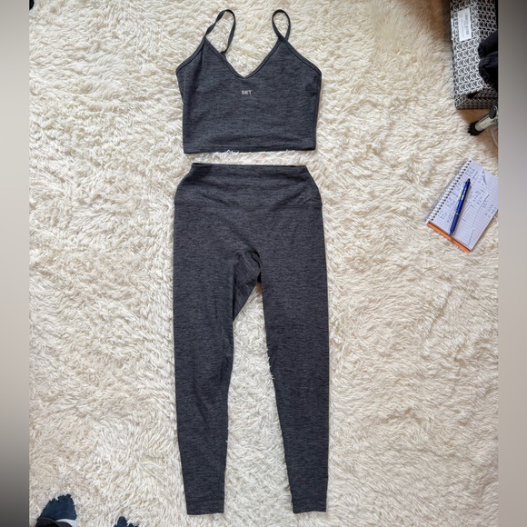 SET Active Pants - Set Active Charcoal Heather Set